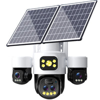 Solar Powered Outdoor Security Camera 360° PTZ HD Night Vision Wireless 4G with 20x Zoom