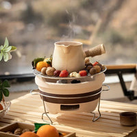 Outdoor Milk Tea Brewing Set Charcoal Grill Fire Pit BBQ Stove Balcony Tea Maker