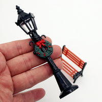 Miniature Retro Metal Dollhouse Table Lamp for Home Decor