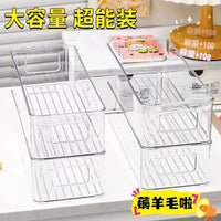 Clear PET Desktop Storage Box Stackable Organizer for Cosmetics, Snacks, and Stationery