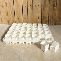 Mini Plastic Succulent Planter Tray with 35-Cell Seedling Holder for Balcony Gardening