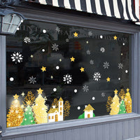 Christmas Window Clings Decals for Glass Windows - Reusable Static Stickers for Holiday Decoration