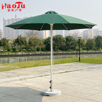 Outdoor 8-Rib Fiberglass Pool Beach Umbrella with Thickened Pole for Wind Resistance