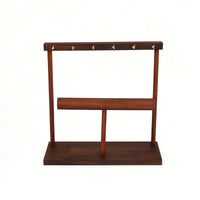 Solid Wood Jewelry Organizer Stand for Necklaces, Bracelets, and Accessories