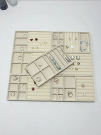 Premium Velvet Lined Jewelry Drawer Organizer Tray for Earrings, Rings, Necklaces