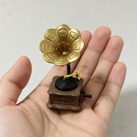 Dollhouse Miniature Retro Phonograph Record Player Vintage Decor Ornament