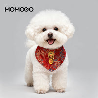 Pet Chinese New Year Tang Suit Cloak for Dogs and Cats - Teddy, Bichon, Wedding Attire, Neck Scarf, Hanfu Style