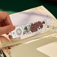 Vintage Rose Metal Bookmark Hollowed-Out Design Creative Stationery Gift