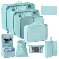 Travel Organizer Bags Set - 8-Piece Large Capacity Portable Luggage Packing Cubes for Clothes
