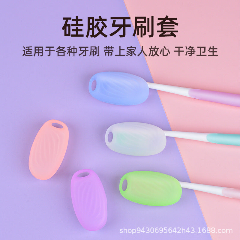 Portable Silicone Toothbrush Holder Travel Case with Hook or Standard Design