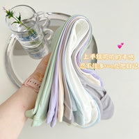 Breathable Full-Finger Sun Protection Ice Silk Arm Sleeves for Women - UV Protection for Cycling & Driving