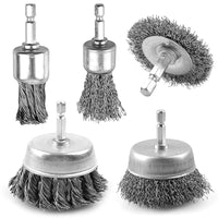 20-Piece Hex Shank Wire Brush Drill Attachment Set for Rust Removal and Polishing