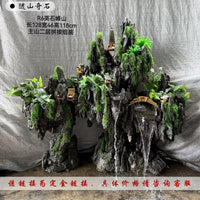 Artificial Rockery Mountain Water Fountain for Garden, Patio, Villa, Outdoor Landscape with Fish Pond