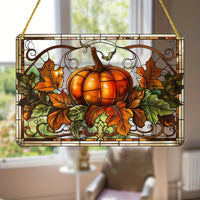Halloween Pumpkin Acrylic Suncatcher Outdoor Window Decor Garden Home Ornament