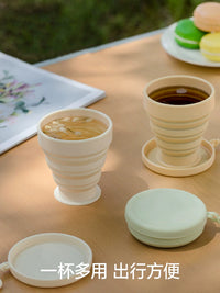 Portable Collapsible Silicone Travel Cup for Outdoor Camping and Mouthwash