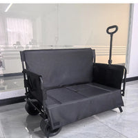 Outdoor Camping Wagon with Multi-functional Sofa Seat and Reclining Function for Kids