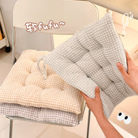 Solid Color Plush Seat Cushion for Office and Dormitory Chairs, Non-Slip and Pain-Relieving