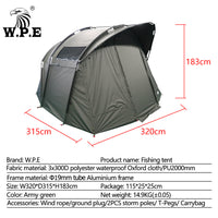 W.P.E Outdoor Tunnel Tent for Family Camping, Sun Protection & Rainproof Portable Folding Tent
