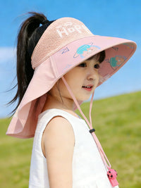 Kids' Summer Sun Hat with Wide Brim, UV Protection, Breathable, Adjustable, for Boys and Girls