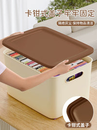 Desktop Storage Box with Lid for Snacks, Toys, and Sundries - Rectangular Organizer Bin