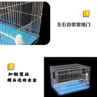 Large Galvanized Breeding Bird Cage for Parakeets, Mynahs, Peonies, Cockatiels - Thickened Metal Aviary