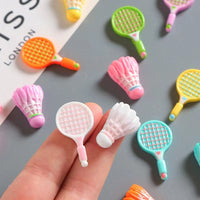 Cute Badminton Racket & Shuttlecock Hair Clips for Women, Side Bangs and Broken Hair Duckbill Clips