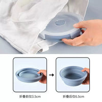 Collapsible Silicone Food Container with Lid, Microwave Safe, Portable for Travel, Office, Dorm