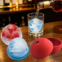 Large Sphere Ice Cube Mold for Whiskey, Easy Release Silicone Ice Ball Maker, BPA-Free, Quick Freeze