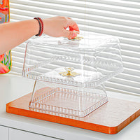 Clear PS/PET Acrylic Food Dust Cover Round/Square Plastic Cake Dessert Dome