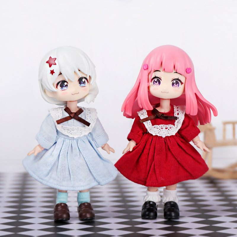 OB11 Lolita Dress Set for 1/12 BJD Dolls and GSC Nendoroid Figures, Doll Clothes Accessories