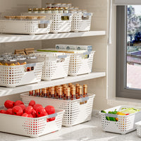 Plastic Hollow Storage Basket for Clothes and Sundries, Multi-purpose Organizer Bin