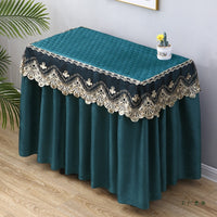 Rectangular Sewing Machine Cover Dustproof Tablecloth for Bedside Cabinet