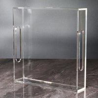 Acrylic Serving Tray with Dust Cover for Desktop Organization