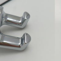 Zinc Alloy Double Wall Hook for Coats, Hats, and Bathroom Accessories