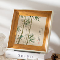 American Retro Square Photo Frame New Chinese Style Calligraphy Picture Frame Wall Hanging Tabletop Decor