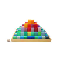 Rainbow Pyramid Stacking Blocks Montessori Educational Toy for Kids