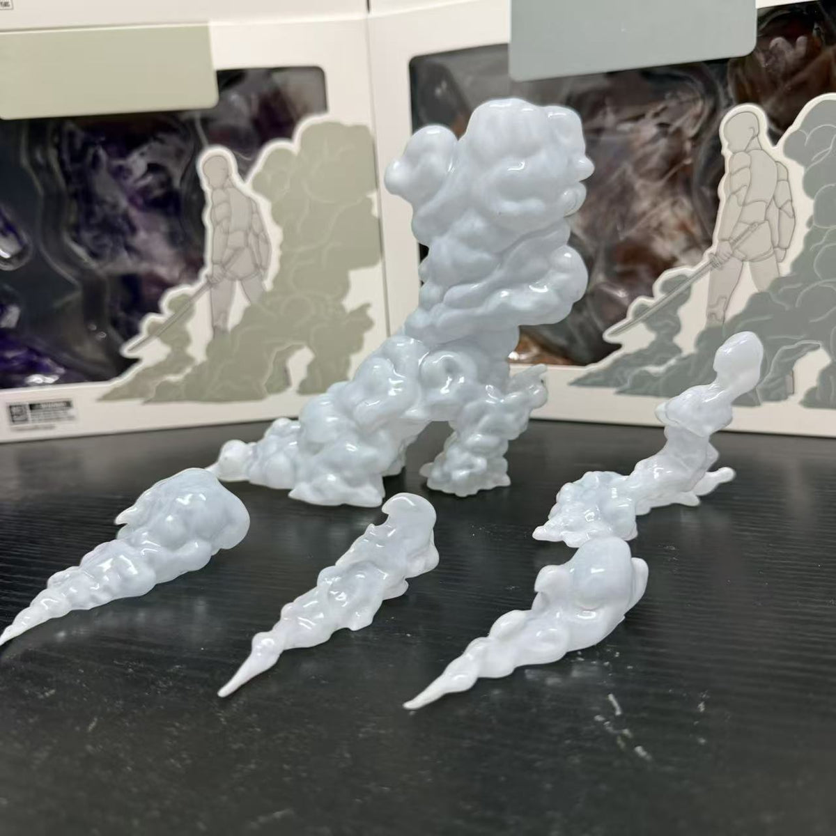 1/12 Scale Action Figure Cloud Mist Effect Model Kit for Diorama & Display