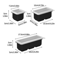 Silicone Ice Cube Tray with Lid, Baby Food Storage Container, Freezer Safe, Steaming Safe, Single Compartment