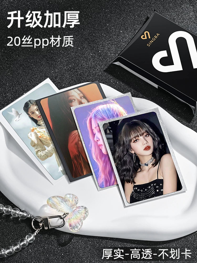 SINGBA 2-Layer Thickened Photocard Sleeves for K-Pop Albums & Calendars
