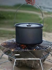 Portable Outdoor Fire Pit Grill with Stand and Ash Tray for Camping and Picnics