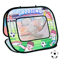 4-in-1 Foldable Kids Soccer Goal Set with Bean Bag Toss, Indoor/Outdoor Toy