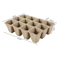 12-Cell Seedling Starter Kit with Pulp Pots, Transplanting Tools, and Plant Labels