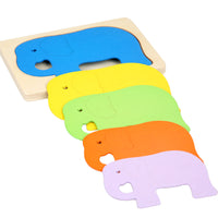 Montessori Wooden Layered Animal Puzzle for Early Education