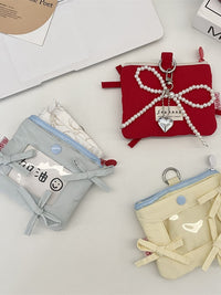 Bowknot Card Holder for Students - ID, Meal, and Small Card Protector