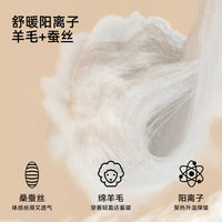 Wool Silk Knee Warmers for Men and Women, Joint Support for Cold Weather