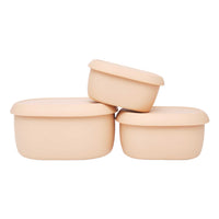 Food-Grade Silicone Lunch Box Set - High Temperature Resistant, 3-in-1 Sealed Bento Container for Storage