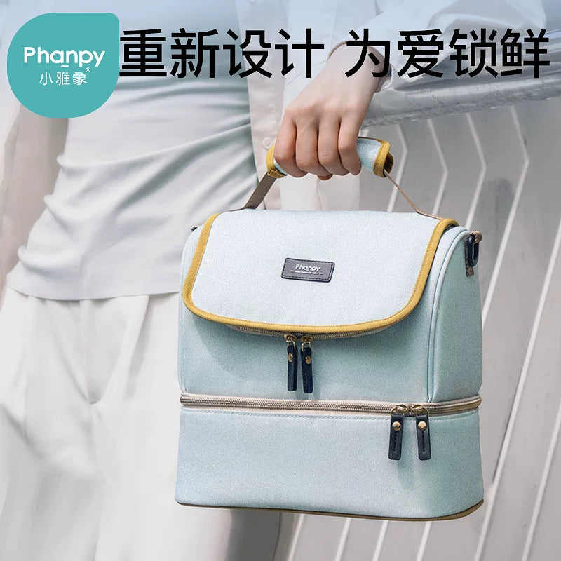 Xiaoyaxiang Portable Breast Milk Cooler Bag with Ice Packs for Pumping and Storage