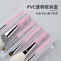 Portable 6-Piece Makeup Brush Set with Storage Barrel - Soft Bristle Eyeshadow, Foundation, Contour Brushes