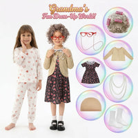Kids' Old Lady Costume for School Plays, Halloween, and Cosplay