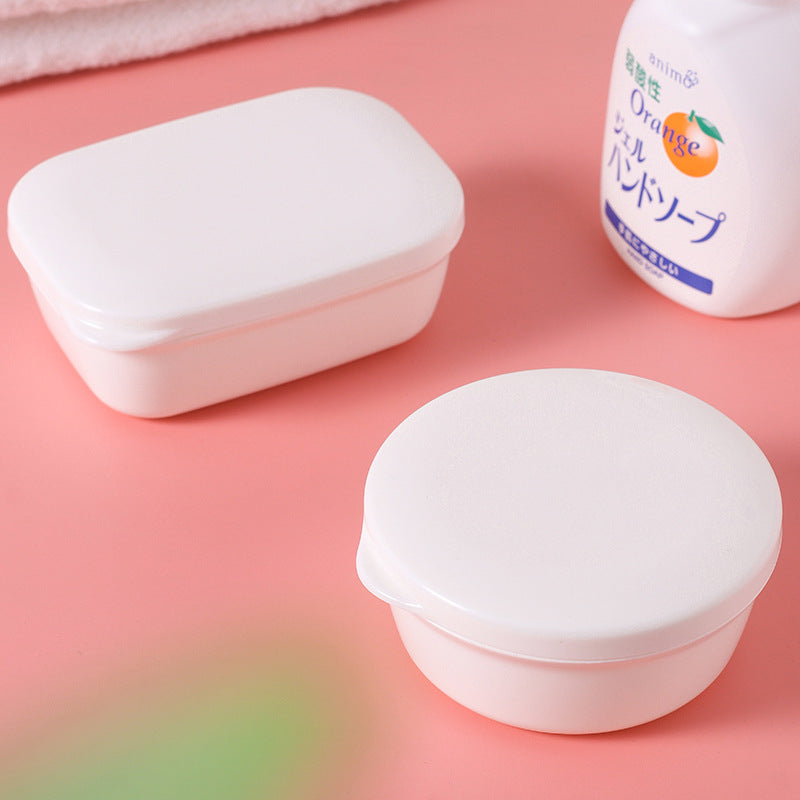 KM.1368 Portable Travel Soap Dish with Lid and Drain for Bathroom